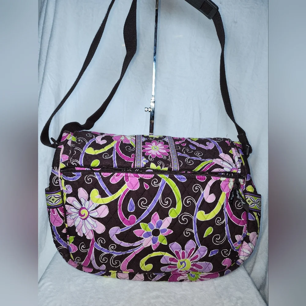 Vera Bradley Pink and Green Floral Crossbody Bag